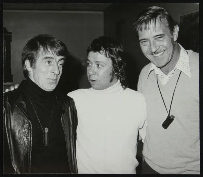 Framed Print : Drummers Kenny Clare, Les DeMerle and Jack Parnell, June 1979. Artist: Denis Williams Framed Print : Drummers Kenny Clare, Les DeMerle and Jack Parnell, June 1979. Artist: Denis Williams