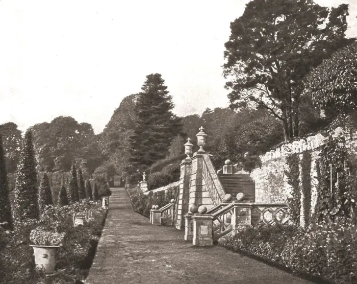 Framed Print : Drummond Castle gardens, Perthshire, Scotland, 1894. Creator: Unknown Framed Print : Drummond Castle gardens, Perthshire, Scotland, 1894. Creator: Unknown