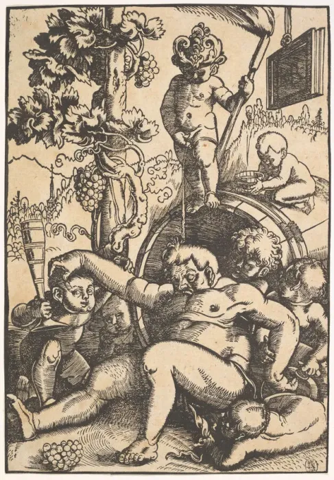 Framed Print : The Drunk Bacchus, ca. 1520. Creator: Hans Baldung Framed Print : The Drunk Bacchus, ca. 1520. Creator: Hans Baldung