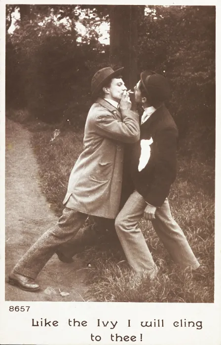 Framed Print : Two drunk men (played by actors) swear undying friendship, c1905. Creator: Unknown Framed Print : Two drunk men (played by actors) swear undying friendship, c1905. Creator: Unknown