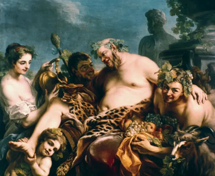 Framed Print : Drunken Silenus, 1747. Artist: Carle Vanloo Framed Print : Drunken Silenus, 1747. Artist: Carle Vanloo