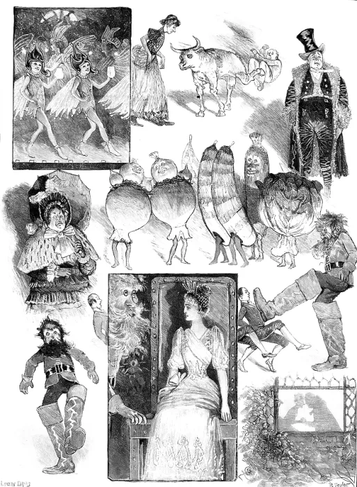 Framed Print : The Drury-Lane Pantomime, 'Jack and the Beanstalk', 1890. Creator: R. Taylor Framed Print : The Drury-Lane Pantomime, 'Jack and the Beanstalk', 1890. Creator: R. Taylor