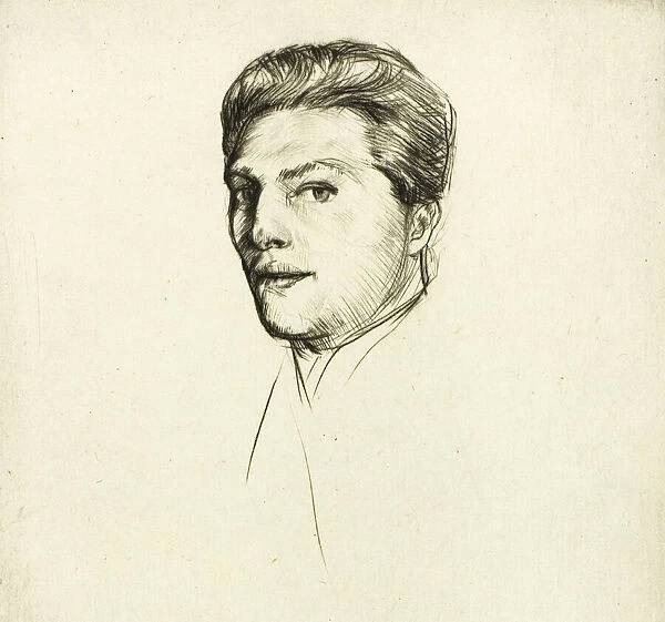 Drypoint Number Five: Portrait, 1909. Creator: Donald Shaw MacLaughlan