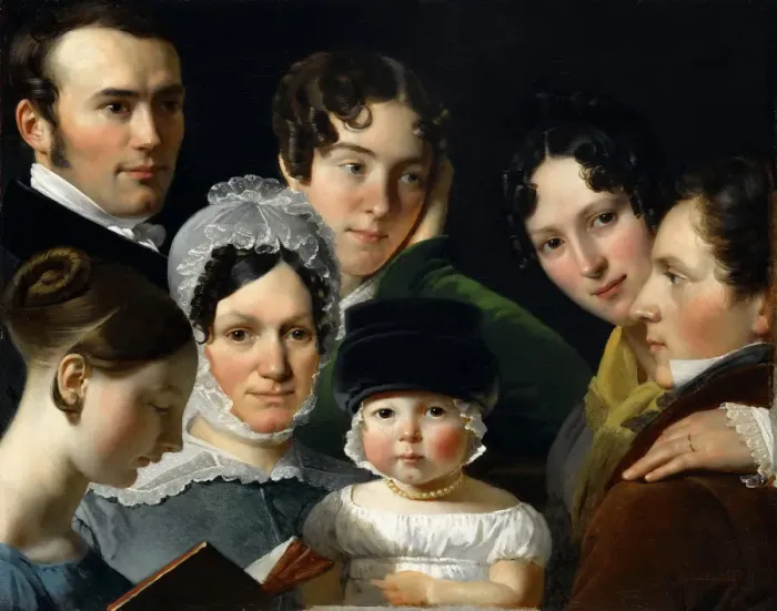 Framed Print : The Dubufe Family. Artist: Dubufe, Claude Marie Paul (1790-1864) Framed Print : The Dubufe Family. Artist: Dubufe, Claude Marie Paul (1790-1864)