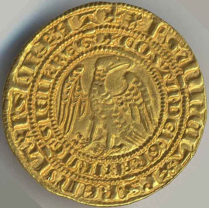 Framed Print : Ducat of Constance of Aragon (1282-1285), Italian, 1282-85. Creator: Unknown Framed Print : Ducat of Constance of Aragon (1282-1285), Italian, 1282-85. Creator: Unknown