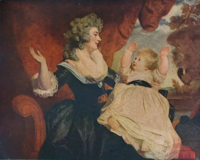 Framed Print : Duchess of Devonshire and Child, c1786. Artist: Sir Joshua Reynolds Framed Print : Duchess of Devonshire and Child, c1786. Artist: Sir Joshua Reynolds