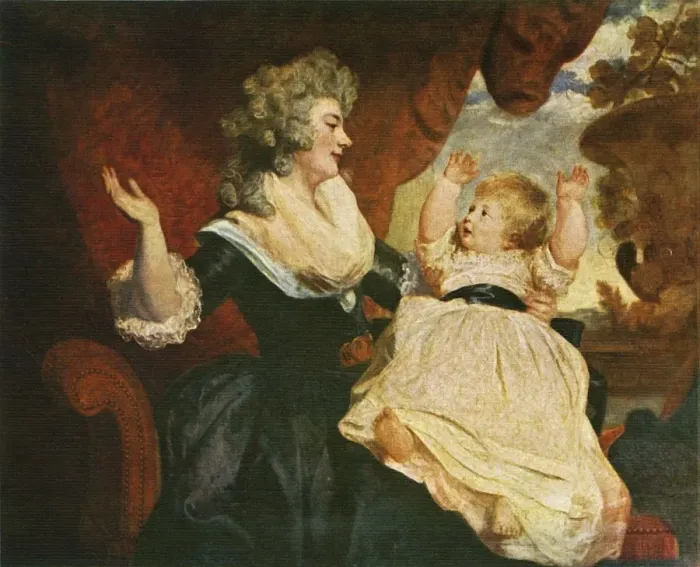 Framed Print : Duchess of Devonshire and Child, c1786, (c1912). Artist: Sir Joshua Reynolds Framed Print : Duchess of Devonshire and Child, c1786, (c1912). Artist: Sir Joshua Reynolds