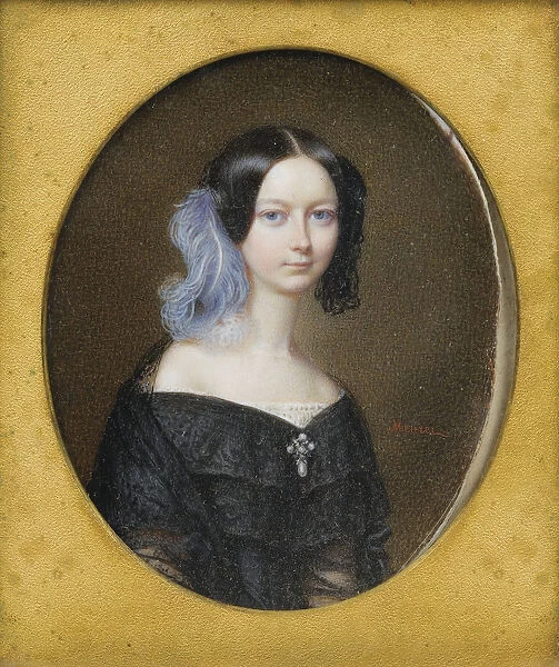 Duchess Helene of Mecklenburg-Schwerin (1814-1858), later Duchess of Orleans, ca 1835. Artist: Meuret, Francois (1800-1887)