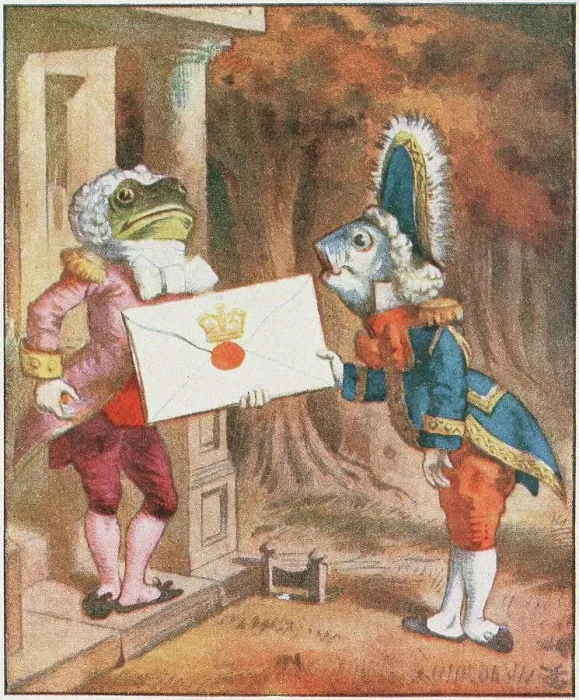 Framed Print : For the Duchess. An invitation from the Queen to play croquet, 1911. Creator: Tenniel, Sir John (1820-1914) Framed Print : For the Duchess. An invitation from the Queen to play croquet, 1911. Creator: Tenniel, Sir John (1820-1914)