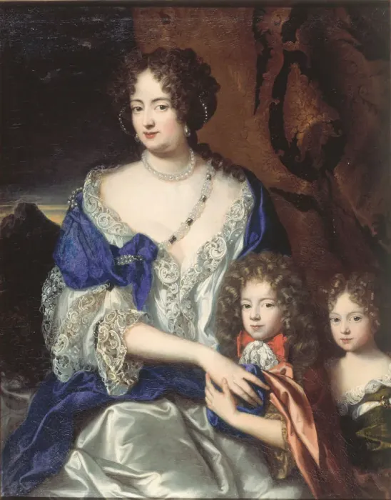 Framed Print : Duchess Sophia Dorothea of Brunswick and Luneburg with her children George and Sophia Dorothea. Artist: Vaillant, Jacques (1625-1695) Framed Print : Duchess Sophia Dorothea of Brunswick and Luneburg with her children George and Sophia Dorothea. Artist: Vaillant, Jacques (1625-1695)