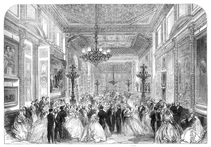 Framed Print : The Duchess of Sutherland's assembly at Stafford House in honour of Garibaldi, 1864. Creator: Unknown