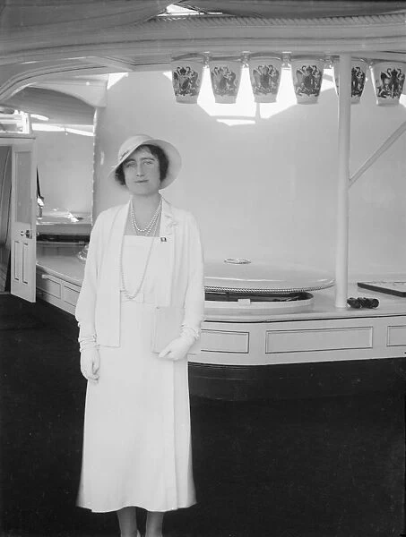 The Duchess of York aboard HMY Victoria and Albert, 1933. Creator: Kirk & Sons of Cowes