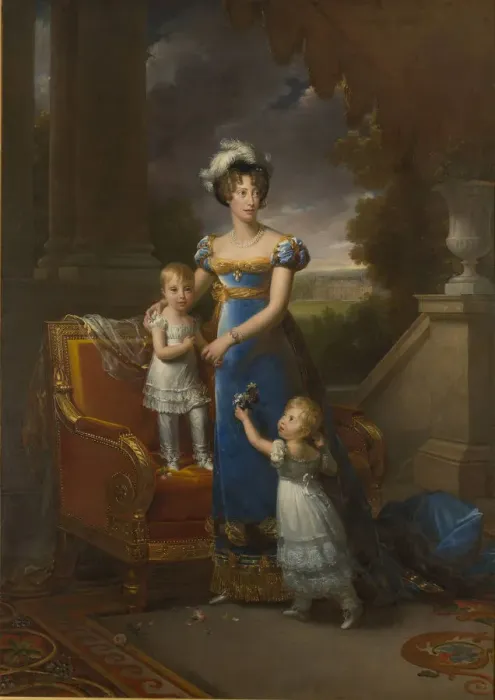 Framed Print : Duchesse de Berry with children Louise Marie Therese d Artois and Henri d Artois, 1822. Artist: Gerard, Francois Pascal Simon (1770-1837) Framed Print : Duchesse de Berry with children Louise Marie Therese d Artois and Henri d Artois, 1822. Artist: Gerard, Francois Pascal Simon (1770-1837)