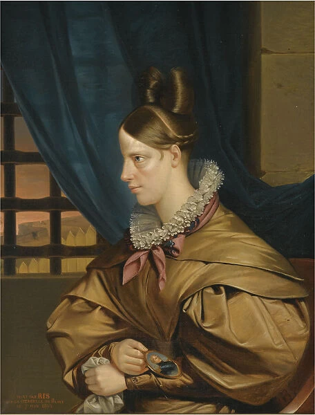 Duchesse de Berry imprisoned in the Chateau of Blaye, End 1830s. Artist: Riss, Francois Nicolas (1804-1886)