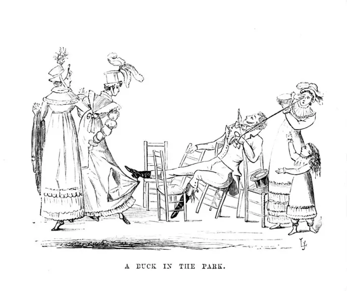 Framed Print : A Duck in the Park, c1870 Framed Print : A Duck in the Park, c1870