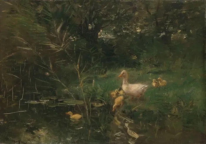 Framed Print : Ducklings, c.1880-c.1907. Creator: Willem Maris Framed Print : Ducklings, c.1880-c.1907. Creator: Willem Maris
