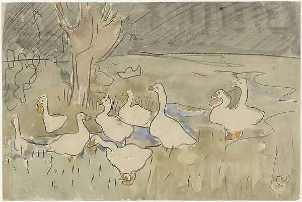 Ducks, 1873-1917. Creator: Theo van Hoytema
