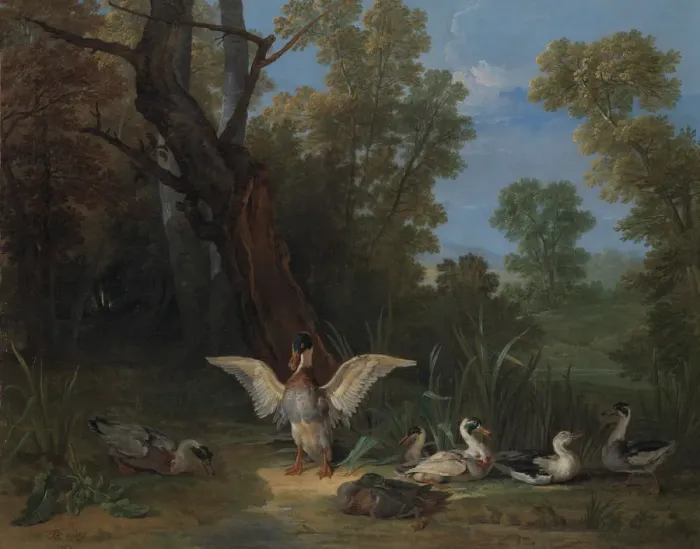 Framed Print : Ducks Resting in Sunshine, 1753. Creator: Jean-Baptiste Oudry Framed Print : Ducks Resting in Sunshine, 1753. Creator: Jean-Baptiste Oudry