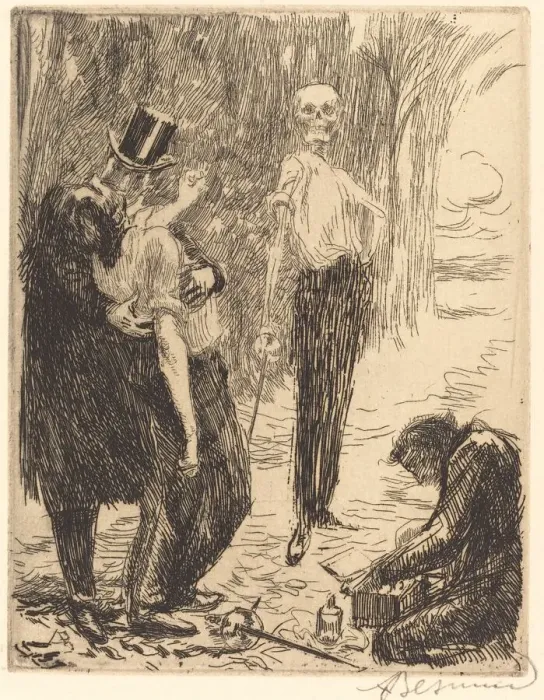 Framed Print : The Duel (Le duel), 1900. Creator: Paul Albert Besnard Framed Print : The Duel (Le duel), 1900. Creator: Paul Albert Besnard