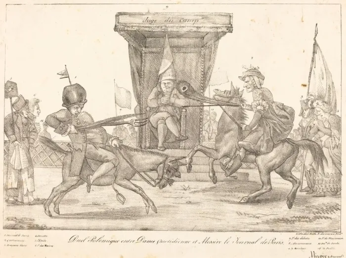 Framed Print : Duel Polemique, 1821. Creator: Eugene Delacroix Framed Print : Duel Polemique, 1821. Creator: Eugene Delacroix