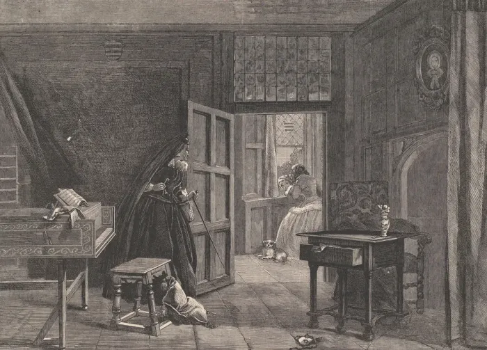 Framed Print : The Duennas Return, from Illustrated London News, May 19, 1860 Framed Print : The Duennas Return, from Illustrated London News, May 19, 1860
