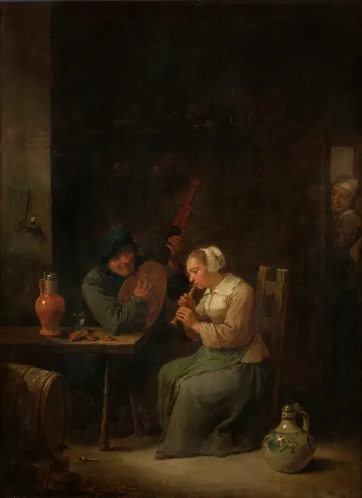 Framed Print : Duet, c1640-1690. Creator: David Teniers II Framed Print : Duet, c1640-1690. Creator: David Teniers II