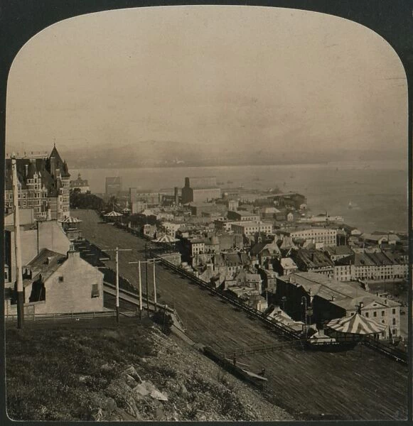 Dufferin Terrace, Old Town and St. Lawrence River from the Citadel, Quebec, Canada, 1906