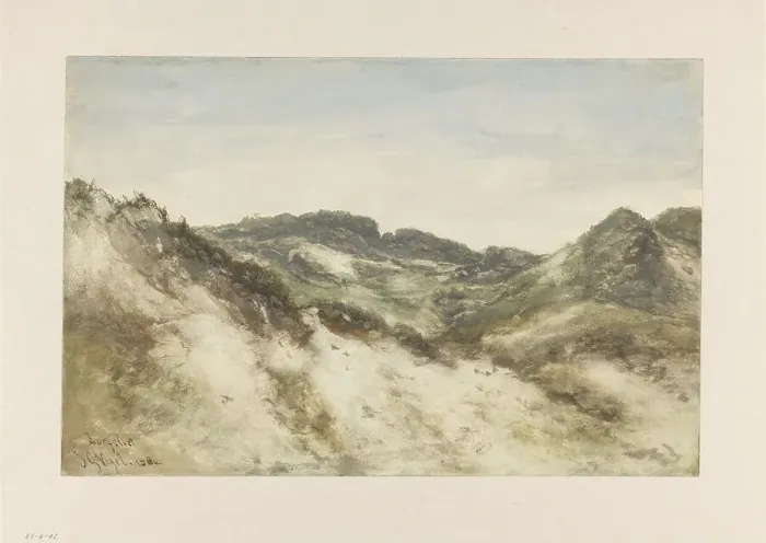 Framed Print : Duin landscape at Zorgvliet, 1880. Creator: Johannes Gysbert Vogel Framed Print : Duin landscape at Zorgvliet, 1880. Creator: Johannes Gysbert Vogel