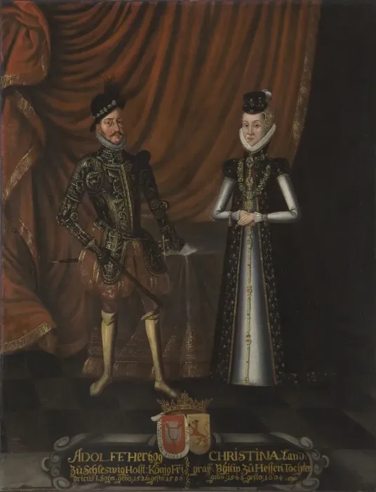 Framed Print : Duke Adolf of Holstein-Gottorp (1526-1586) and Christine of Hesse (1543-1604) Framed Print : Duke Adolf of Holstein-Gottorp (1526-1586) and Christine of Hesse (1543-1604)