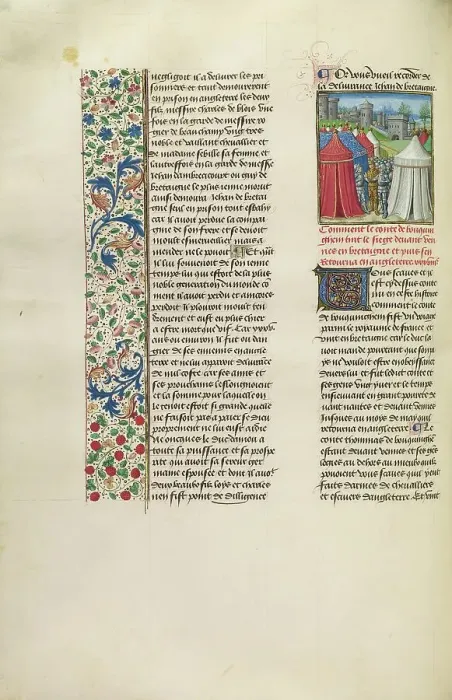 Framed Print : The Duke of Buckingham and his Army before Rennes or Nantes, c1370s. Creator: Unknown Framed Print : The Duke of Buckingham and his Army before Rennes or Nantes, c1370s. Creator: Unknown