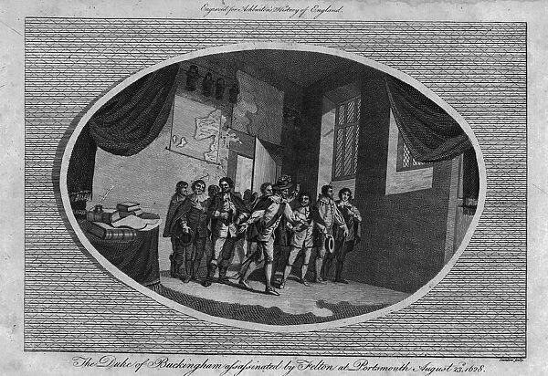 The Duke of Buckingham assassinated by Felton at Portsmouth August 23rd 1628. (1792)