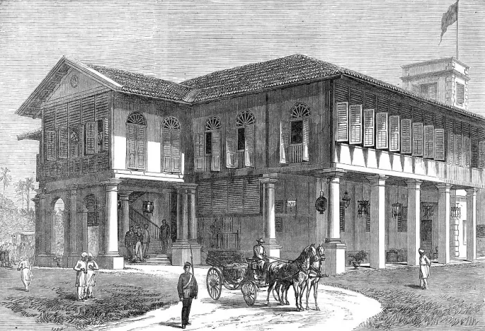 Framed Print : The Duke of Edinburgh at Penang: house occupied by the Duke, 1870. Creator: Unknown Framed Print : The Duke of Edinburgh at Penang: house occupied by the Duke, 1870. Creator: Unknown