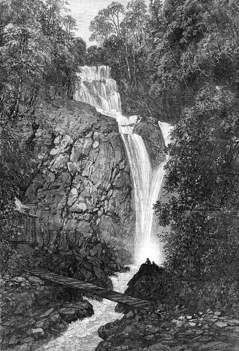 Framed Print : The Duke of Edinburgh at Penang: waterfall near Penang, 1870. Creator: Unknown Framed Print : The Duke of Edinburgh at Penang: waterfall near Penang, 1870. Creator: Unknown