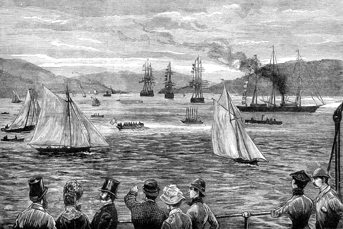 Framed Print : The Duke of Edinburgh's visit to the Clyde training-ship Cumberland, 1881. Creator: Unknown. The Duke of Edinburgh's visit to the Clyde training-ship Cumberland, 1881. Creator: Unknown Framed Print : The Duke of Edinburgh's visit to the Clyde training-ship Cumberland, 1881. Creator: Unknown. The Duke of Edinburgh's visit to the Clyde training-ship Cumberland, 1881. Creator: Unknown