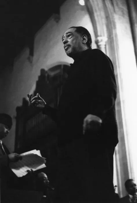 Framed Print : Duke Ellington, rehearsal for a Sacred Concert at Great St Marys Church, Cambridge, 1967 Framed Print : Duke Ellington, rehearsal for a Sacred Concert at Great St Marys Church, Cambridge, 1967