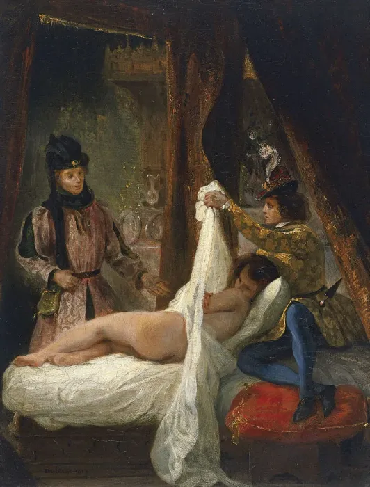 Framed Print : The Duke of Orleans showing his Lover, c. 1826. Artist: Delacroix, Eugene (1798-1863) Framed Print : The Duke of Orleans showing his Lover, c. 1826. Artist: Delacroix, Eugene (1798-1863)
