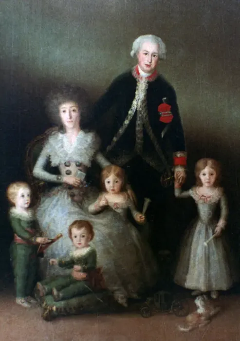 Framed Print : The Duke of Osuna and his Family, 1788. Artist: Francisco Goya Framed Print : The Duke of Osuna and his Family, 1788. Artist: Francisco Goya
