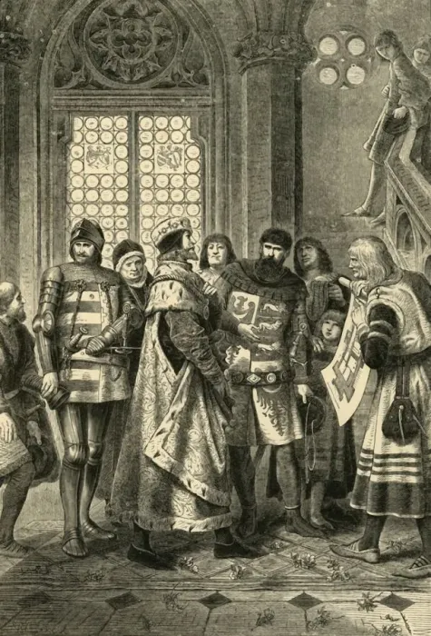 Framed Print : Duke Rudolf IV as Founder of the Stephen Cathedral, (c1360), 1890. Creator: Unknown Framed Print : Duke Rudolf IV as Founder of the Stephen Cathedral, (c1360), 1890. Creator: Unknown