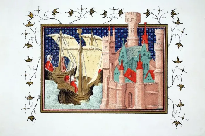 Framed Print : The Duke of Salisbury arriving at Conway Castle from Ireland, 19th Century Framed Print : The Duke of Salisbury arriving at Conway Castle from Ireland, 19th Century