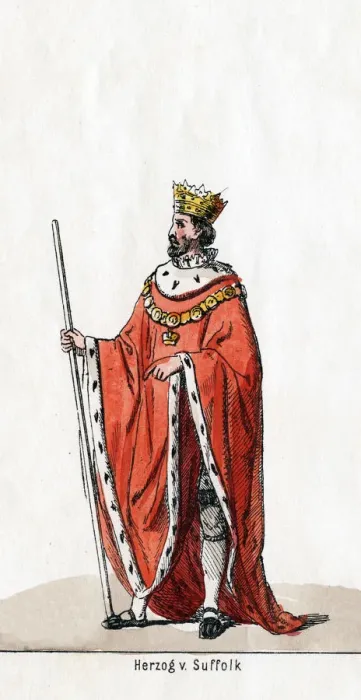 Framed Print : Duke of Suffolk, costume design for Shakespeares play, Henry VIII, 19th century Framed Print : Duke of Suffolk, costume design for Shakespeares play, Henry VIII, 19th century