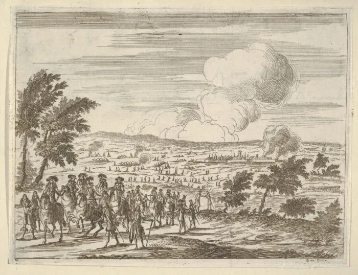 Framed Print : The Duke and his troops at Casalmaggiore, from L Idea di un Principe ed Eroe Cristiano in Framed Print : The Duke and his troops at Casalmaggiore, from L Idea di un Principe ed Eroe Cristiano in