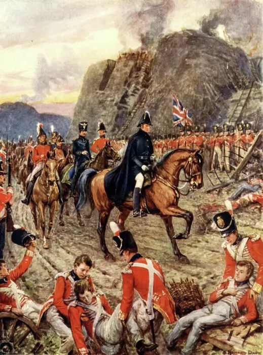 Framed Print : The Duke of Wellington at the Siege of Badajos, c1900. Creator: Howard Davie Framed Print : The Duke of Wellington at the Siege of Badajos, c1900. Creator: Howard Davie