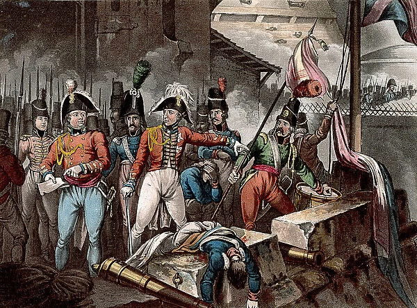 The Duke of Wellington at the taking of Ciudad Rodrigo, Spain, Peninsular War, 1812 (c1818). Artist: William Heath