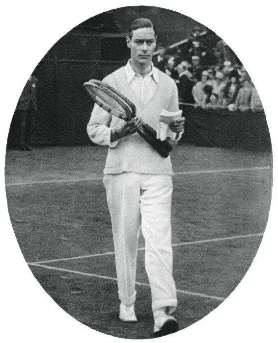 Framed Print : The Duke of York as a competitor in the mens doubles at Wimbledon, 1926, (1937) Framed Print : The Duke of York as a competitor in the mens doubles at Wimbledon, 1926, (1937)
