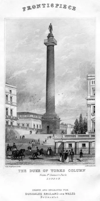 Framed Print : The Duke of Yorks Column from St Jamess Park, Westminster, London, 19th century Framed Print : The Duke of Yorks Column from St Jamess Park, Westminster, London, 19th century