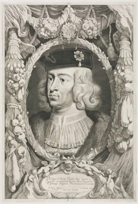 Framed Print : The Dukes of Burgundy: No. 8. Portrait of Philippe I (the Handsome) of Castile. Creator Framed Print : The Dukes of Burgundy: No. 8. Portrait of Philippe I (the Handsome) of Castile. Creator