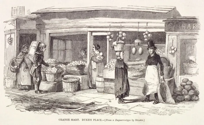Framed Print : Dukes Place, London, 1861