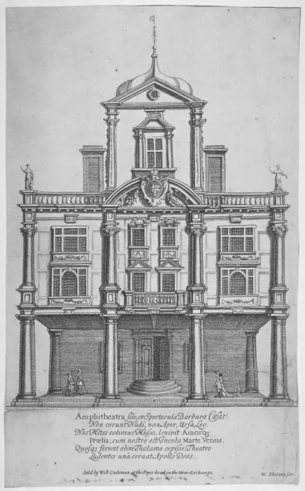 Framed Print : Dukes Theatre, Dorset Gardens, City of London, 1673. Artist Framed Print : Dukes Theatre, Dorset Gardens, City of London, 1673. Artist