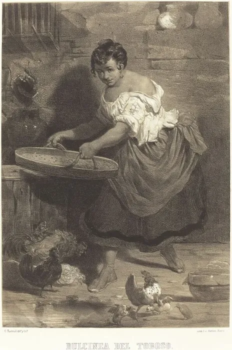 Framed Print : Dulcinea del Toboso, c. 1855. Creator: Célestin Nanteuil Framed Print : Dulcinea del Toboso, c. 1855. Creator: Célestin Nanteuil