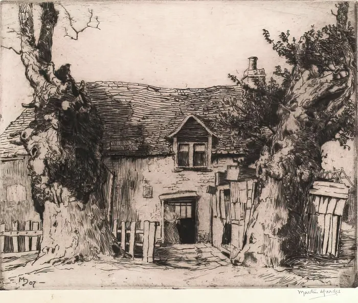 Framed Print : Dulieu's Pig Farm, 1907. Creator: Martin Hardie. Dulieu's Pig Farm, 1907. Creator: Martin Hardie Framed Print : Dulieu's Pig Farm, 1907. Creator: Martin Hardie. Dulieu's Pig Farm, 1907. Creator: Martin Hardie